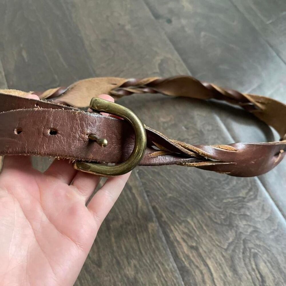 Vintage Woven Leather Belt‎